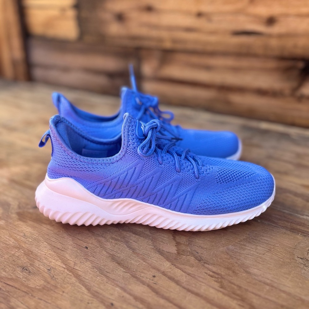 AKK | Sky Blue Walking Tennis Shoes Slip On Memory Foam Lightweight Sneakers 8.5
